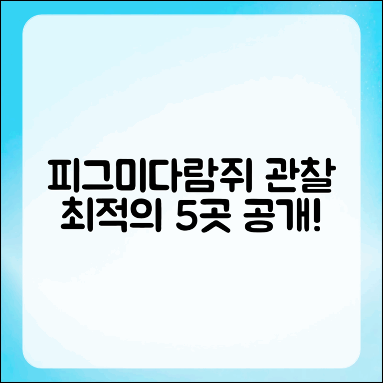 피그미다람쥐 관찰 최적 장소 5곳