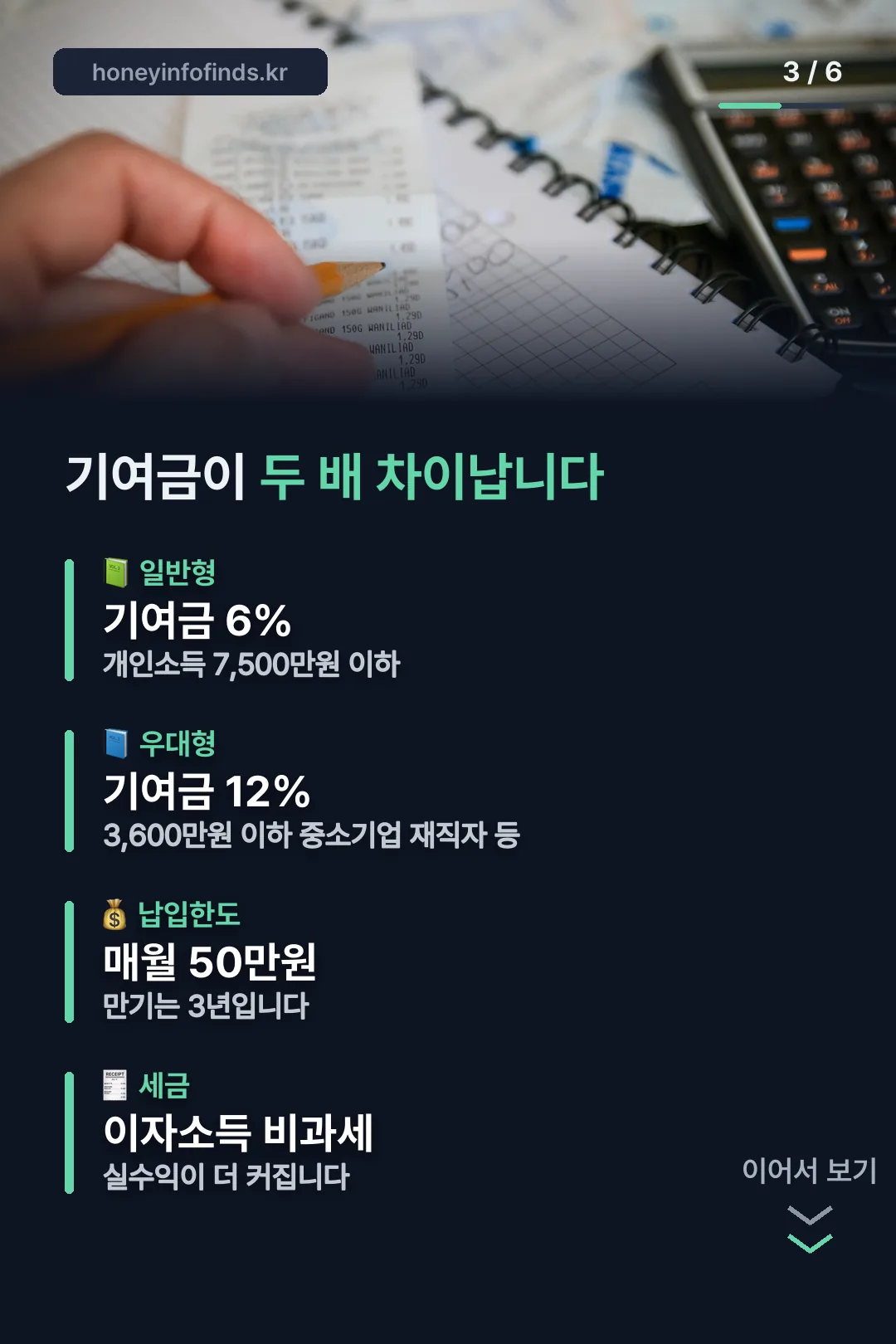 일반형 우대형 기여금 비교