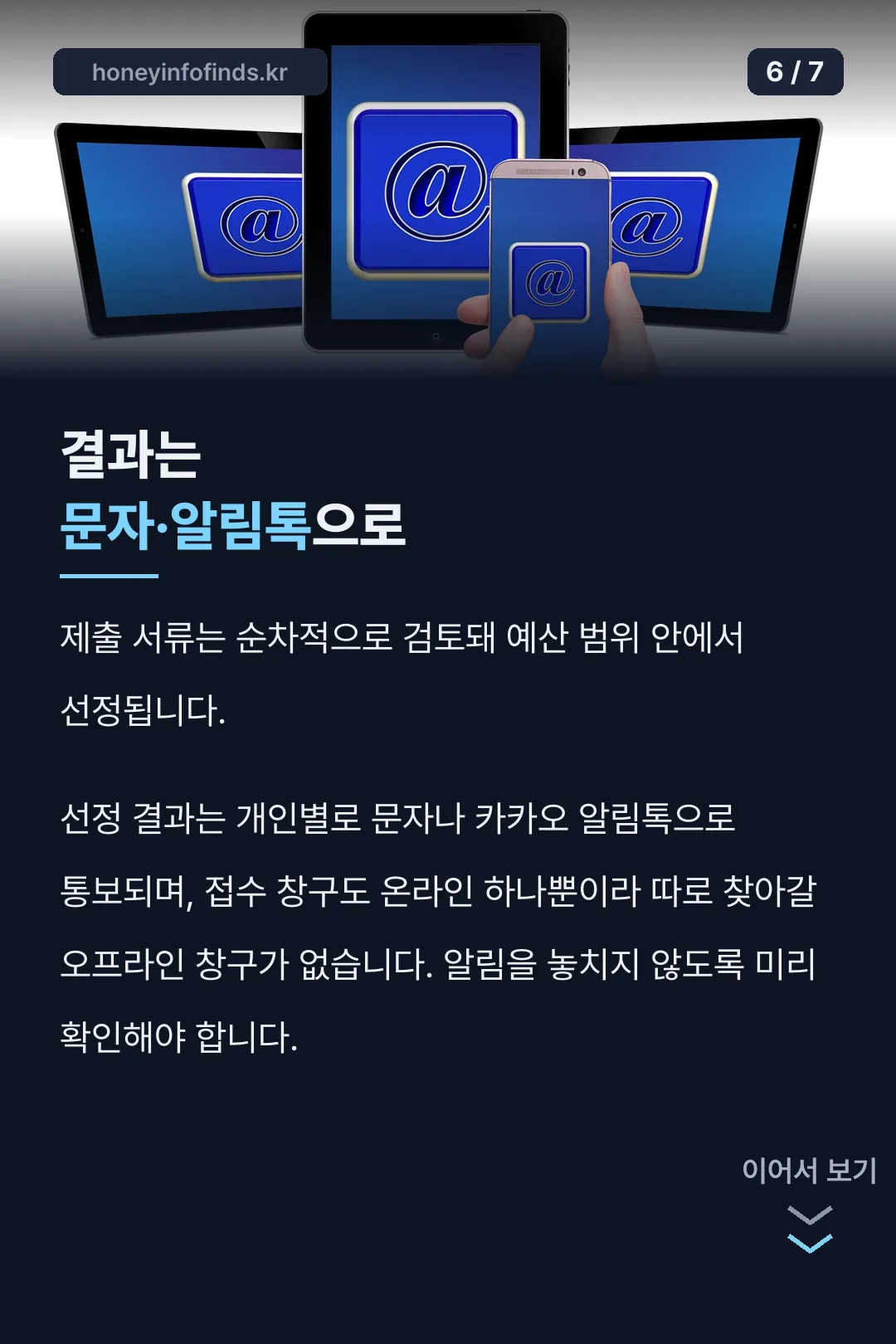 선정 결과 통보 방식